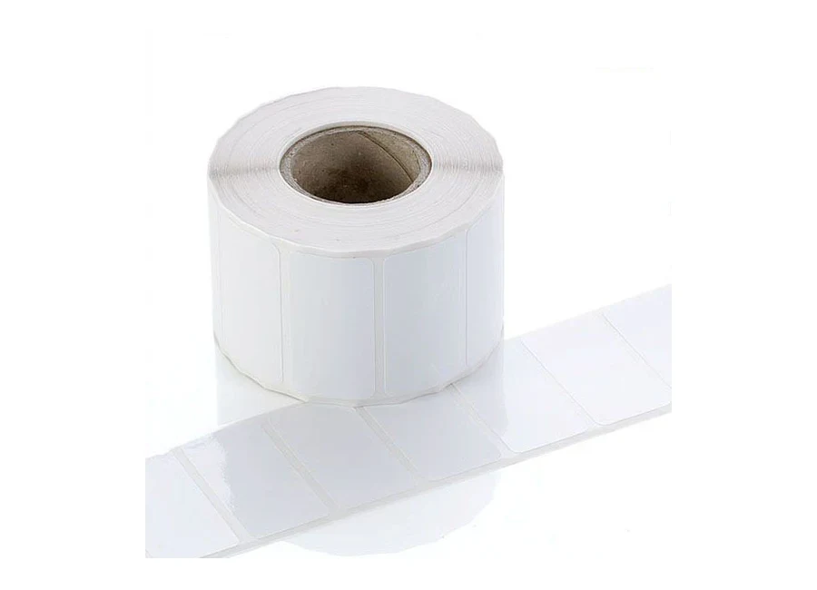 White Gloss Vinyl Labels - 75 x 50 mm - 38 mm Core product image